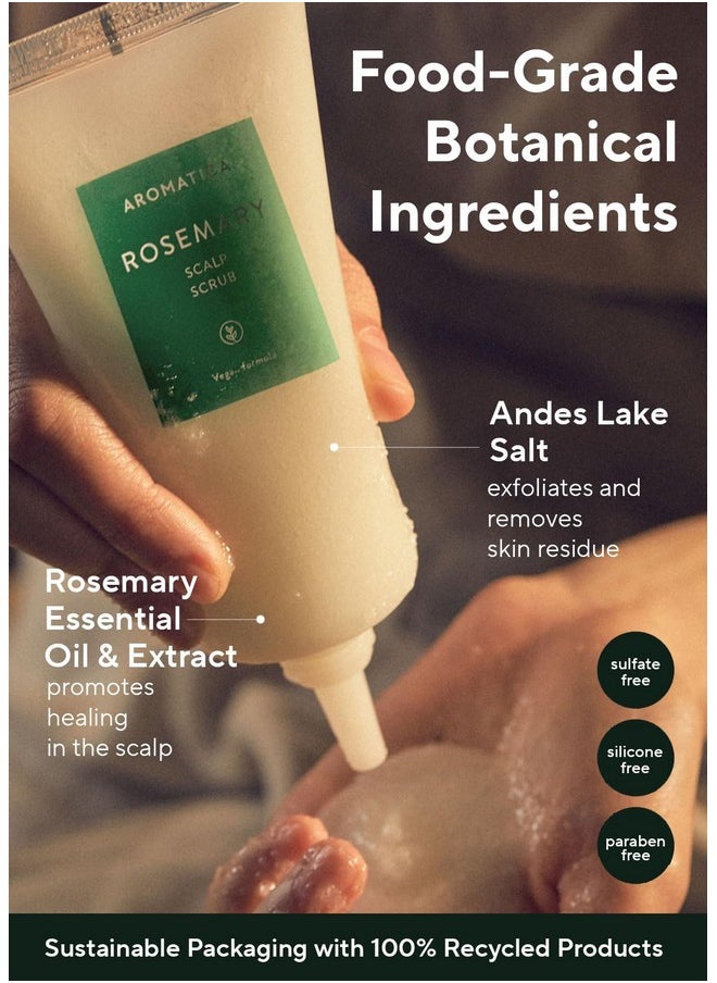 AROMATICA Rosemary Scalp Scrub 5.82oz / 165g, Scalp Treatment, Scalp Exfoliator with Salt Scrub for Oily Scalp, Dandruff, Build Up Remover