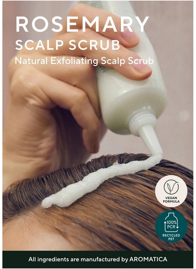 AROMATICA Rosemary Scalp Scrub 5.82oz / 165g, Scalp Treatment, Scalp Exfoliator with Salt Scrub for Oily Scalp, Dandruff, Build Up Remover