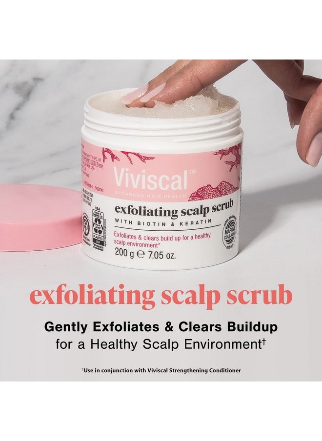 Viviscal Exfoliating Scalp Scrub, Clarifying Scrub with Biotin & Keratin, Promote Fuller & Healthier Hair Growth, Gentle Exfoliating Scalp Treatment, 200g (7.05 oz.)