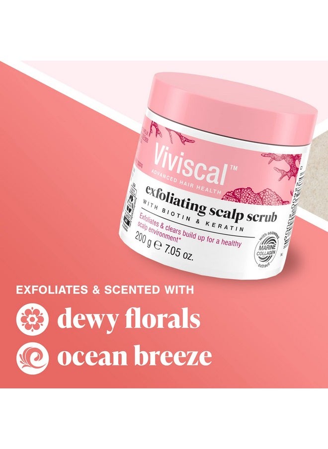 Viviscal Exfoliating Scalp Scrub, Clarifying Scrub with Biotin & Keratin, Promote Fuller & Healthier Hair Growth, Gentle Exfoliating Scalp Treatment, 200g (7.05 oz.)