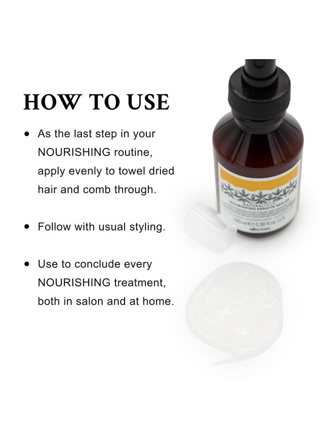 Davines Naturaltech NOURISHING Keratin Sealer, No Rinse Softening And Protection to Strengthen And Defend Against Split Ends, 3.38 Fl. Oz.