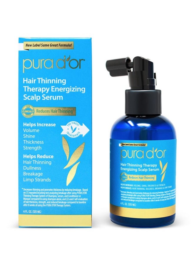 PURA D'OR Hair Loss Prevention Therapy Energizing Scalp Serum, 4 Fluid Ounce