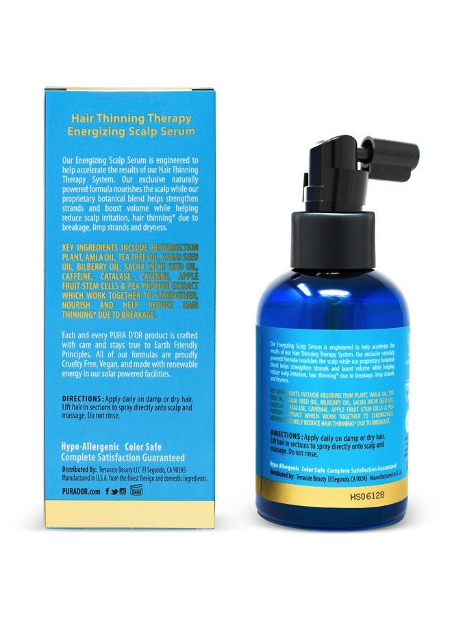 PURA D'OR Hair Loss Prevention Therapy Energizing Scalp Serum, 4 Fluid Ounce