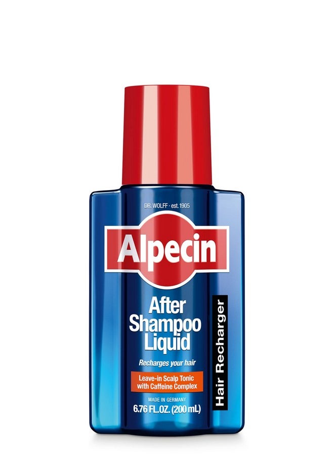 Alpecin After Shampoo Caffeine Liquid Hair Recharger, 6.76 fl oz, Scalp Tonic for Men's Thinning Hair Growth, Sulfate Free with Castor Oil