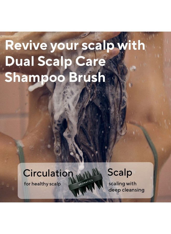 AROMATICA Dual Scalp Care Shampoo Brush - Retrieve Nourished Hair with Scalp Scaling and Deep Cleansing