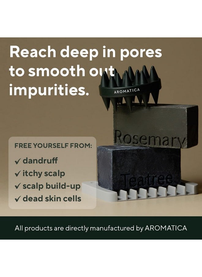 AROMATICA Dual Scalp Care Shampoo Brush - Retrieve Nourished Hair with Scalp Scaling and Deep Cleansing