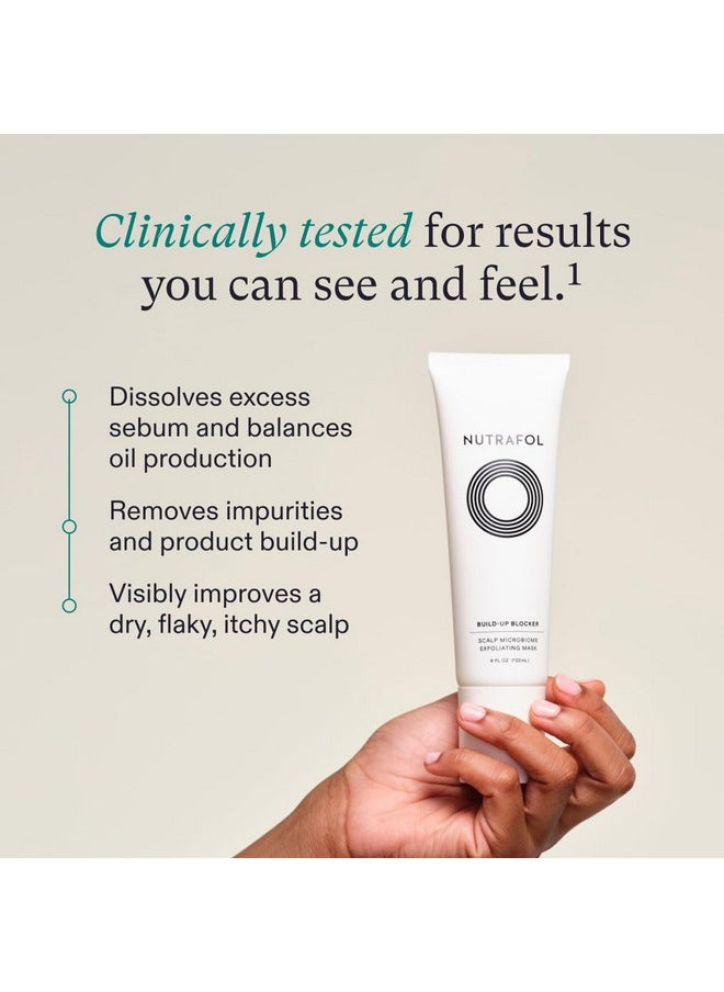 Nutrafol Exfoliating Scalp Mask, Eliminates Product Build-up and Oil for Healthier Hair and Scalp, Physician-formulated for Thinning Hair, Color and Extension Safe - 4 Fl Oz Bottle