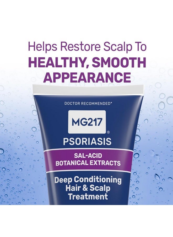 MG217 Deep Conditioning Salicylic Acid Scalp Treatment for Psoriasis, Exfoliates, Heals, Moisturizes, Hyaluronic Acid, Natural Oils, Plant Extracts, Sulfate free, Paraben Free, Fragrance Free, 6 floz