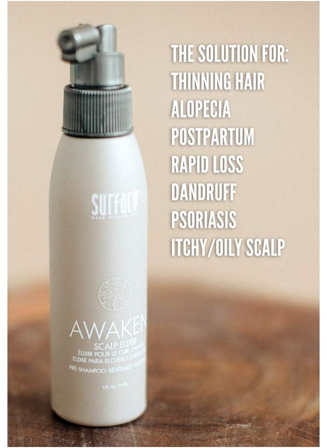 SURFACE Hair Awaken Scalp Elixir, Stimulate and Revitalize While Lifting Roots and Adding Volume, 4 Fl. Oz.