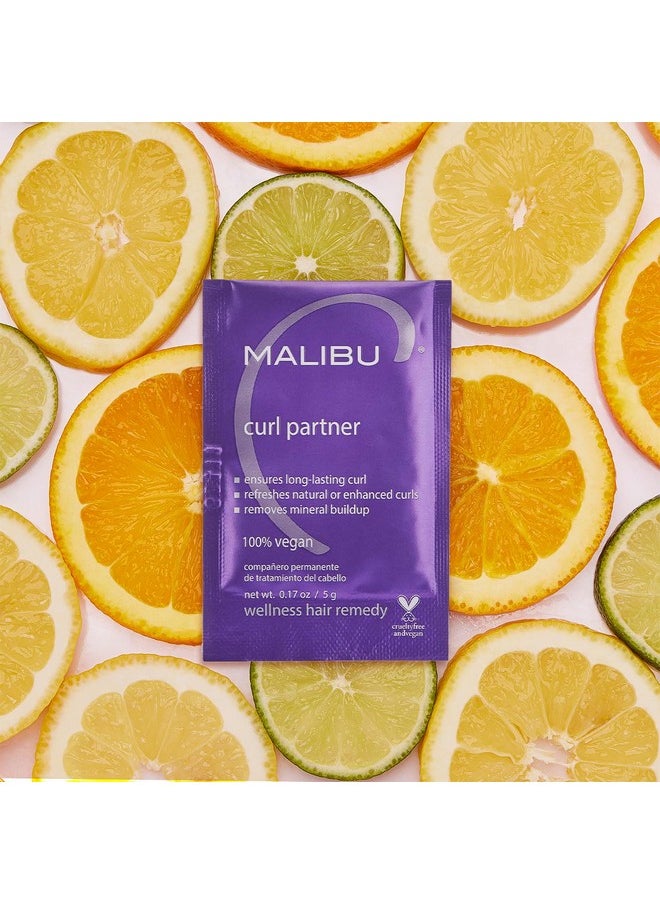 Malibu C Curl Partner Wellness Remedy (1 Packet) - Removes Mineral Build up for Healthier + Bouncier Curly Hair - Contains Gentle Antioxidants for Curly Hair Care