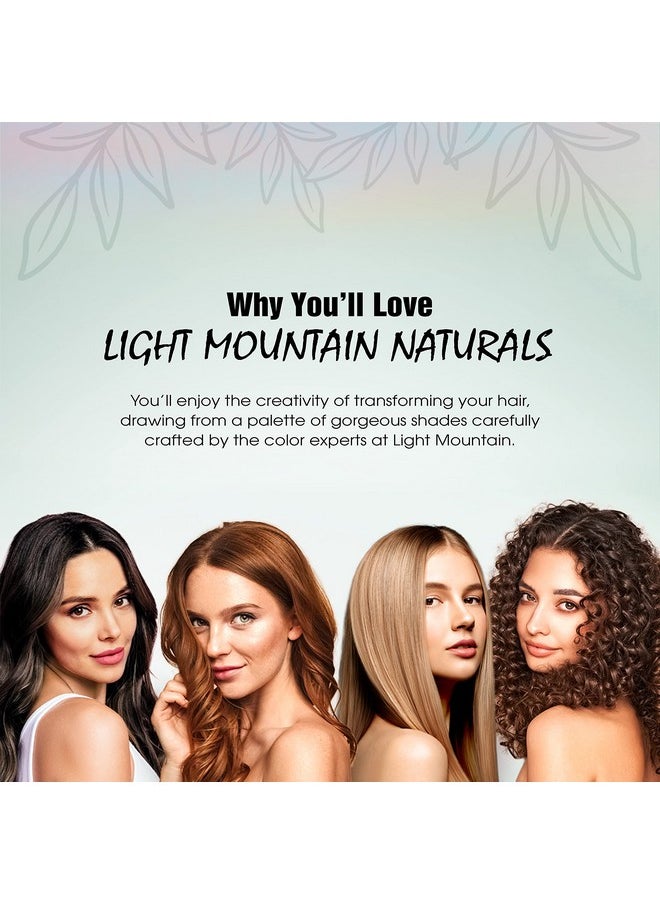 Light Mountain Henna Hair Color & Conditioner - Medium Brown Hair Dye for Men/Women, Organic Henna Leaf Powder and Botanicals, Chemical-Free Semi-Permanent Hair Color, 4 Oz (Pack of 3)