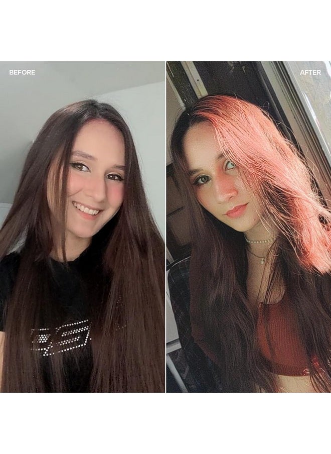 oVertone Haircare Color Depositing Conditioner - 8 oz Semi Permanent Hair Color with Shea Butter & Coconut Oil - Temporary Hair Color Dye - Vegan, Cruelty-Free - Red for Brown