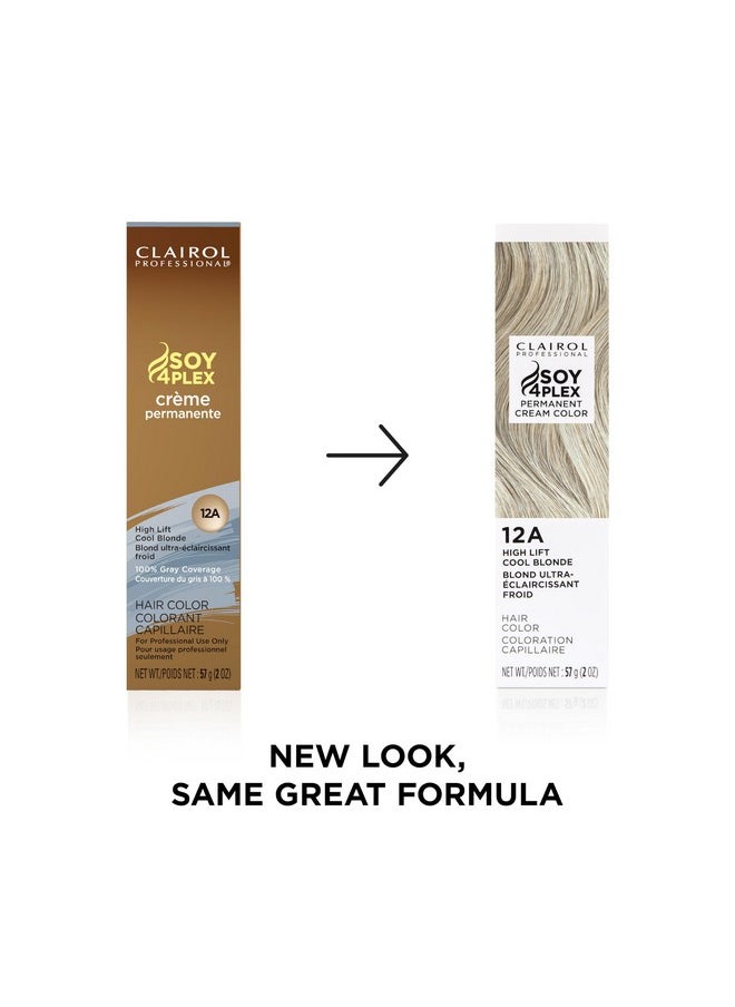 Clairol Professional Crème Permanente, 12a High Lift Cool Blonde, 2 oz. - Packaging May Vary