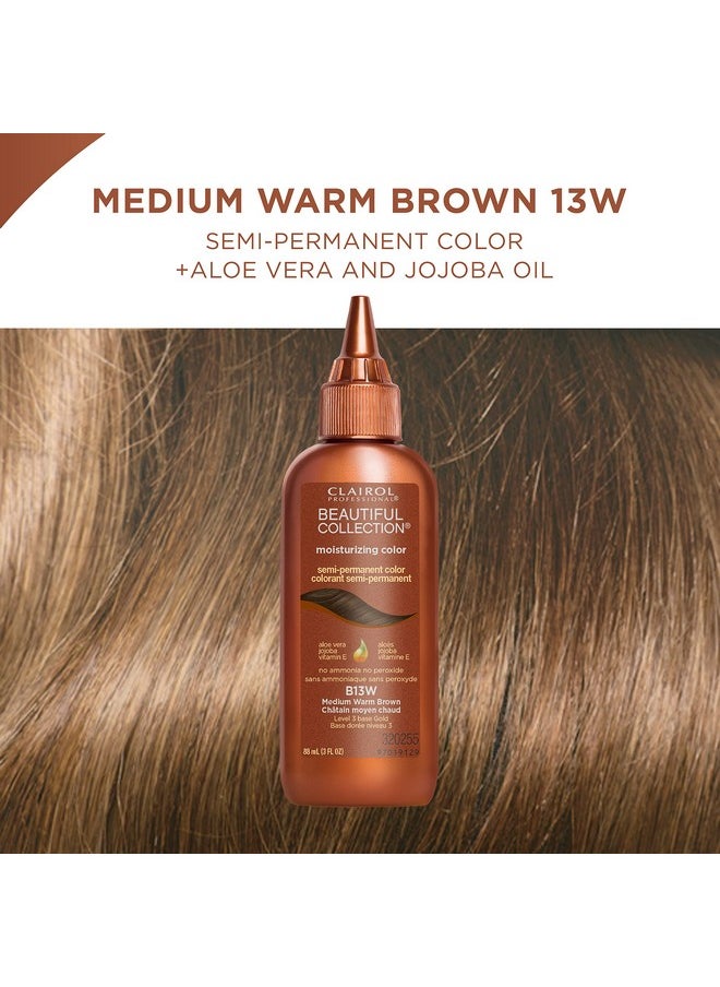 Clairol Professional Beautiful Collection Hair Color, 13w Medium Warm Brown, 3 oz