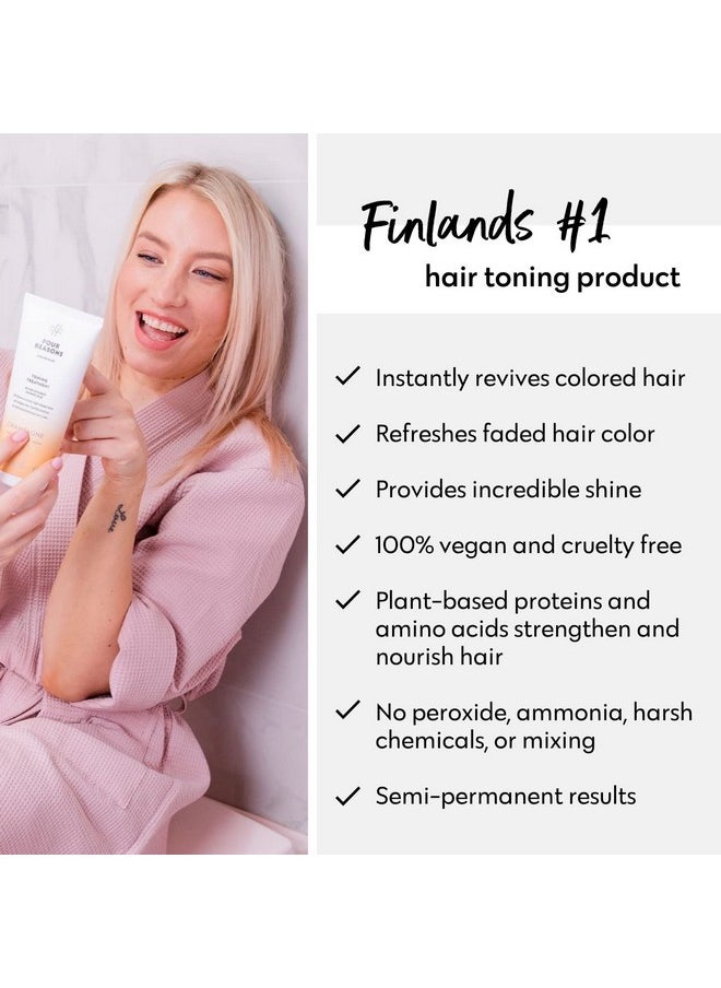 Four Reasons Color Mask - Caramel - (27 Colors) Toning Treatment, Color Depositing Conditioner, Tone & Enhance Color-Treated Hair - Semi Permanent Hair Dye, Vegan and Cruelty-Free, 6.76 fl oz