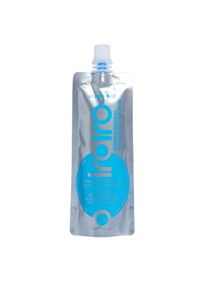 IROIRO Premium Natural Semi-Permanent Hair Color 60 Light Blue (4oz)