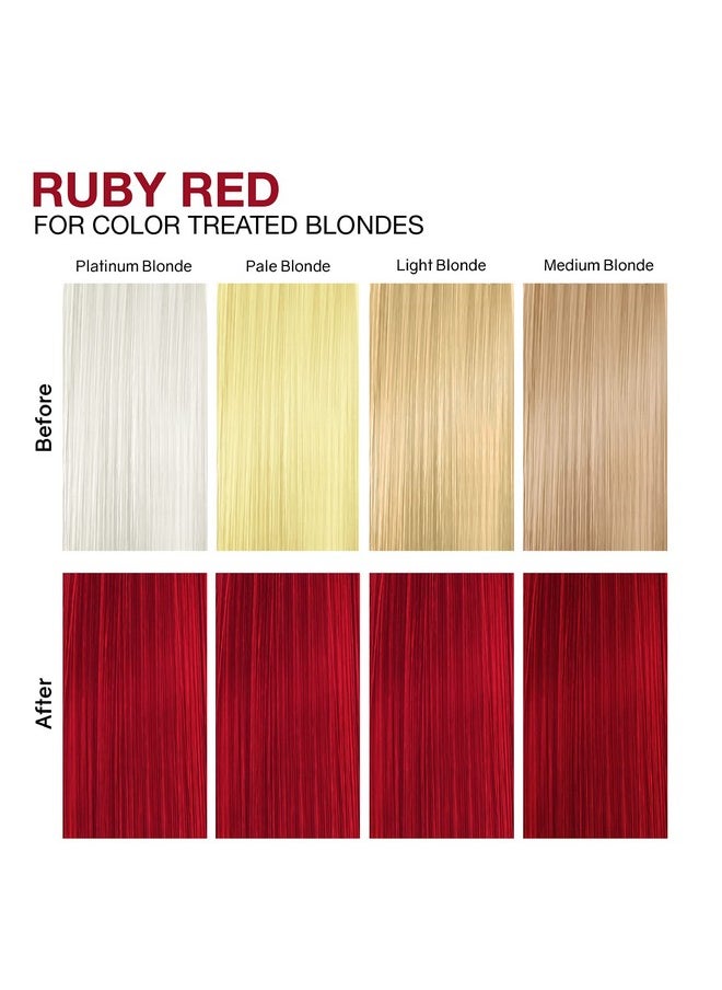 Celeb Luxury Gem Lites Colorwash, Professional Semi-Permanent Hair Color Depositing Shampoo, Ruby