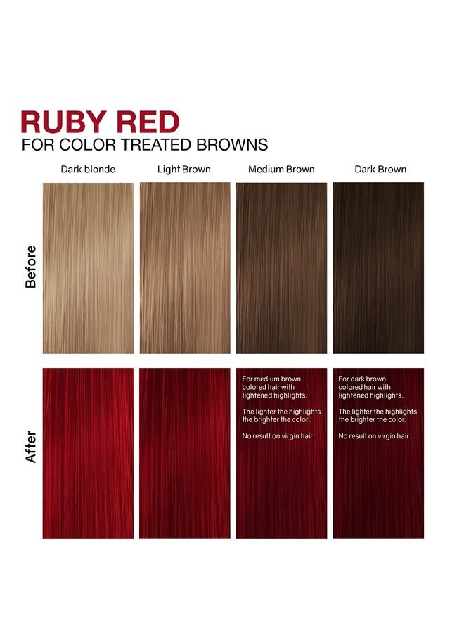 Celeb Luxury Gem Lites Colorwash, Professional Semi-Permanent Hair Color Depositing Shampoo, Ruby