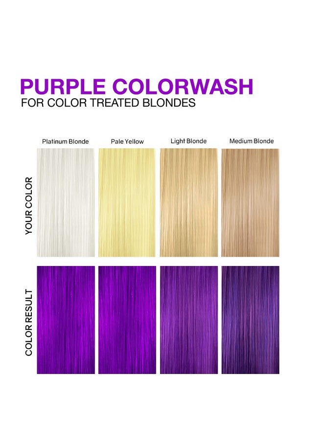 Celeb Luxury Viral Purple Colorwash, Color Depositing Shampoo with Bondfix Bond Rebuilder, Semi Permanent Hair Colour Glaze, Vegan Hair Dye, Maintains and Refreshes Bold Purple Color
