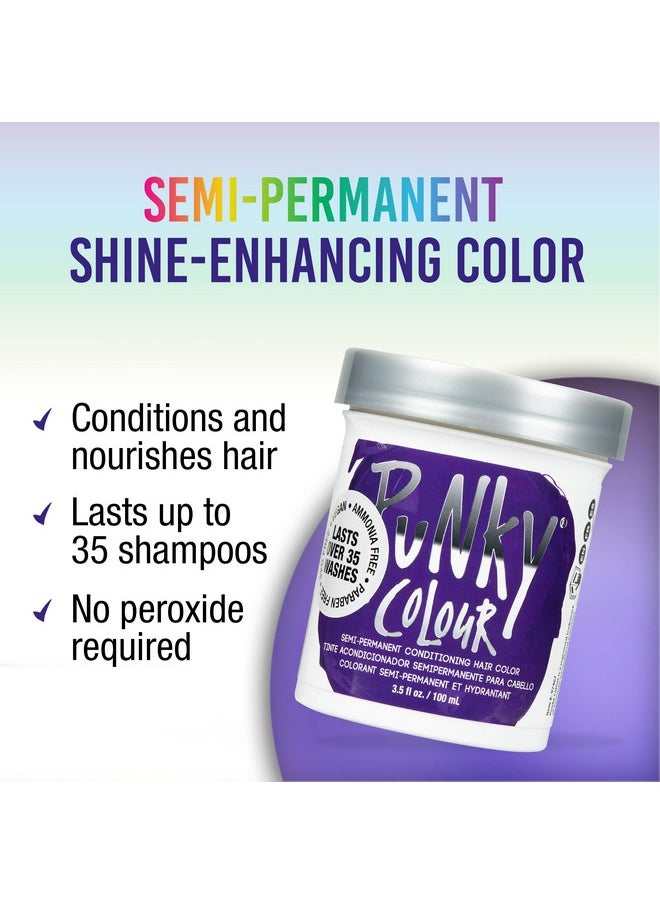 Punky Plum Semi Permanent Conditioning Hair Color, Vegan, PPD and Paraben Free, lasts up to 25 washes, 3.5oz