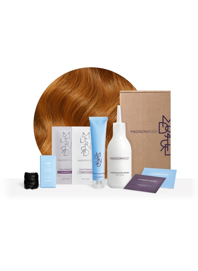 Madison Reed Radiant Hair Color Kit, Dark Copper Blonde for 100% Gray Coverage, Ammonia-Free, 8CC Matera Marigold, Permanent Hair Dye, Pack of 1