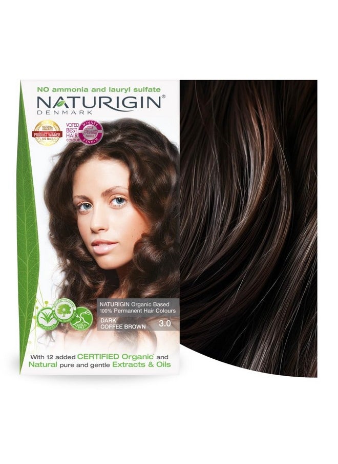 Naturigin Hair Permanent Color, Dark Coffee Brown 3.0, 200g