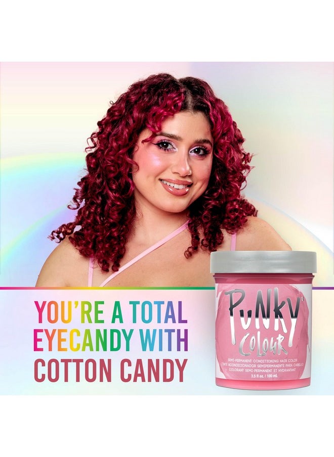 Punky Cotton Candy Semi Permanent Conditioning Hair Color, Vegan, PPD and Paraben Free, lasts up to 35 washes, 3.5oz
