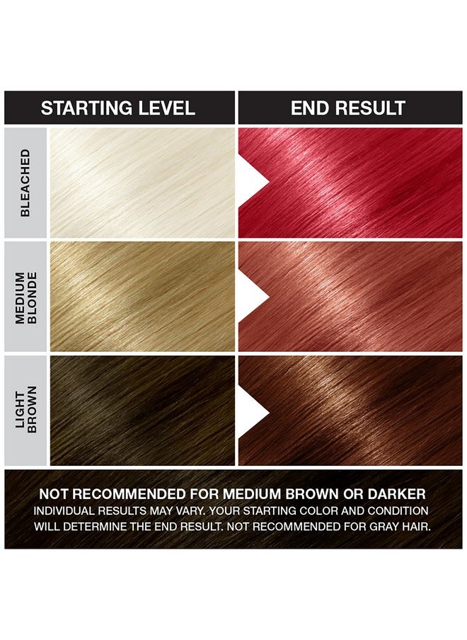Punky Vermillion Red Semi Permanent Conditioning Hair Color, Vegan, PPD and Paraben Free, lasts up to 25 washes, 3.5oz