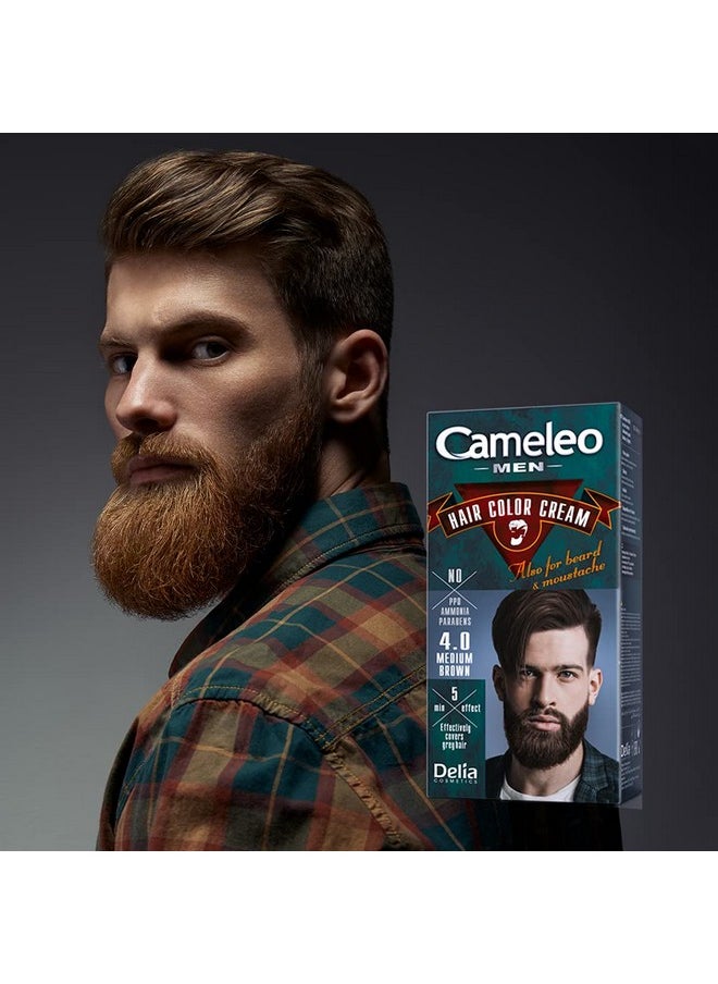Cameleo Men Color Cream For Hair, Beard and Moustache (Brown)