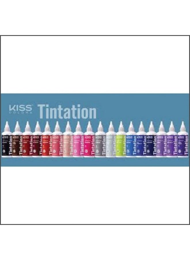 Kiss Tintation Semi-Permanent Hair Color Treatment 148 mL (5 US fl.oz) (Jet Black)