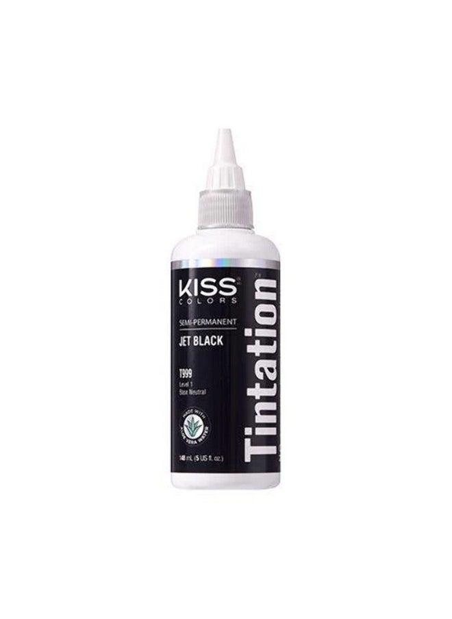 Kiss Tintation Semi-Permanent Hair Color Treatment 148 mL (5 US fl.oz) (Jet Black)