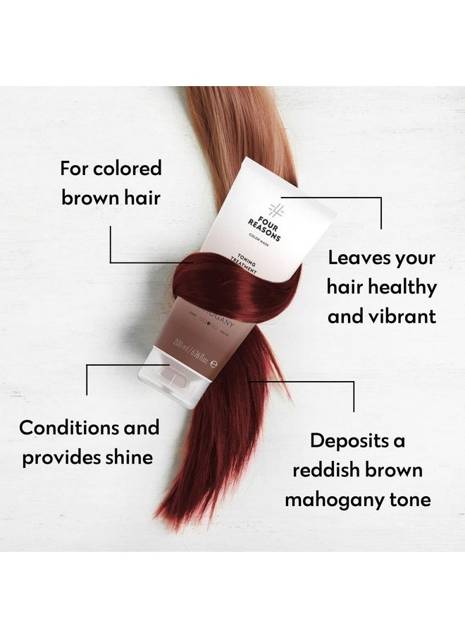 Four Reasons Color Mask - Mahogany 27 Colors) Toning Treatment, Color Depositing Conditioner, Tone & Enhance Color-Treated Hair - Semi Permanent Hair Dye, Vegan and Cruelty-Free, 6.76 fl oz