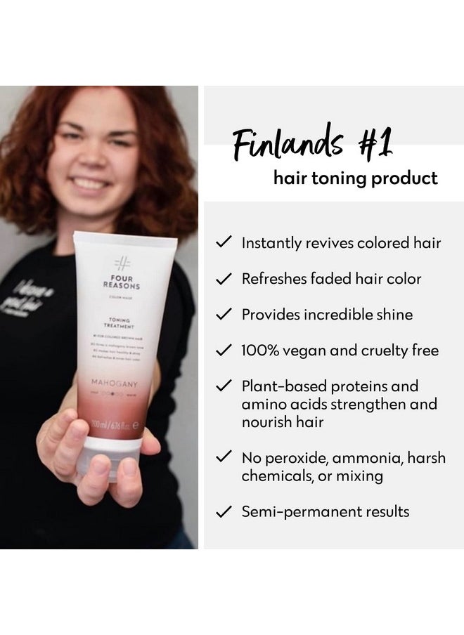 Four Reasons Color Mask - Mahogany 27 Colors) Toning Treatment, Color Depositing Conditioner, Tone & Enhance Color-Treated Hair - Semi Permanent Hair Dye, Vegan and Cruelty-Free, 6.76 fl oz