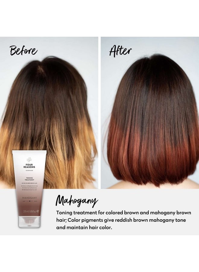 Four Reasons Color Mask - Mahogany 27 Colors) Toning Treatment, Color Depositing Conditioner, Tone & Enhance Color-Treated Hair - Semi Permanent Hair Dye, Vegan and Cruelty-Free, 6.76 fl oz