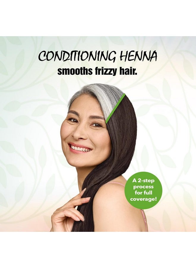 Light Mountain Henna Hair Color & Conditioner, Color the Gray - Dark Brown Hair Dye for Men/Women, 2-Step Chemical-Free, Semi-Permanent Hair Color for White, Gray, and Blonde Hair, 7 Oz (Pack of 2)