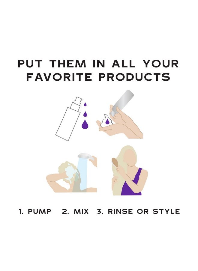 Keracolor Purple Toning Drops Concentrate To Create Your Own Purple Shampoo For Blonde Hair - Mix w/Any Shampoo, Conditioner, Or Cream Styler, Violet, (Purple) 2 Fl. Oz.