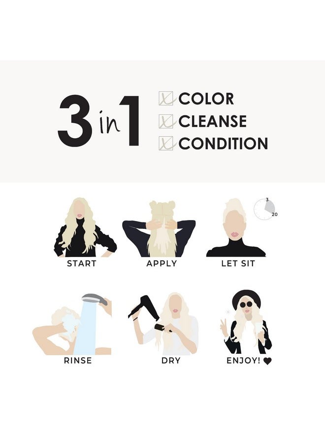 Keracolor Clenditioner PLATIUM Hair Dye - Semi Permanent Hair Color Depositing Conditioner, Cruelty-free, 12 Fl. Oz.