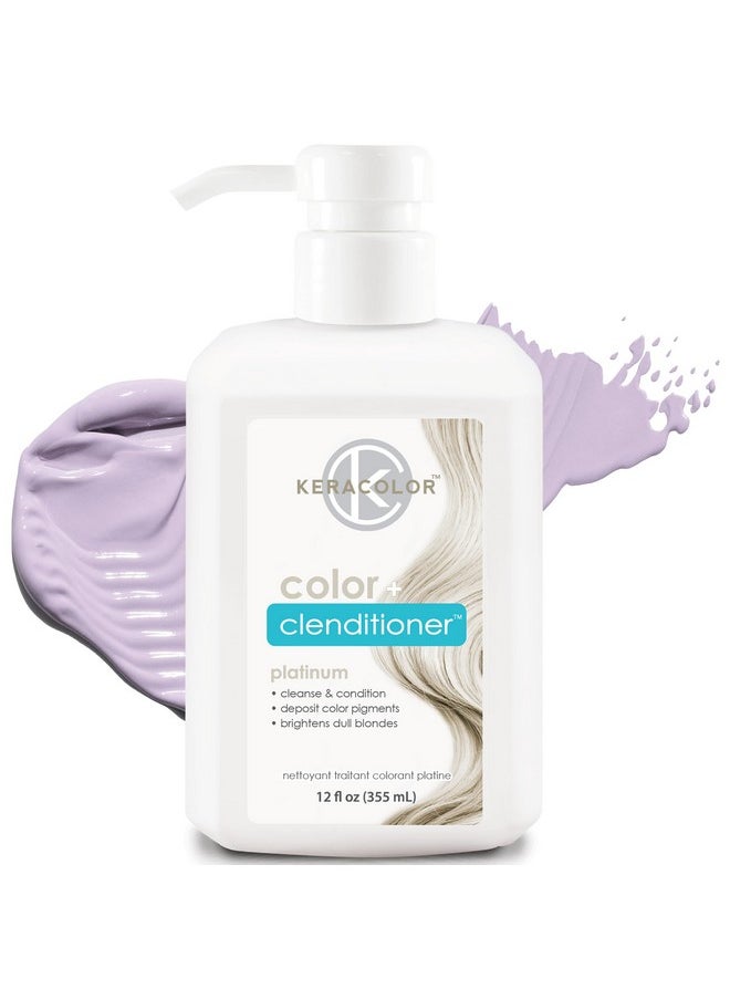 Keracolor Clenditioner PLATIUM Hair Dye - Semi Permanent Hair Color Depositing Conditioner, Cruelty-free, 12 Fl. Oz.