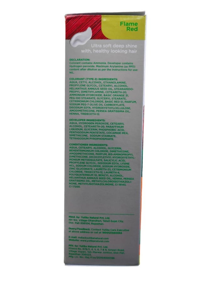 Nisha Creme Hair Color Flame Red (pack of 3)