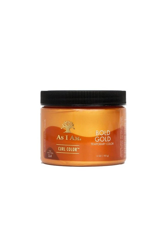 As I Am Curl Color - Bold Gold - 6 ounce - Color & Curling Gel - Temporary Color - Medium Hold - Vegan & Cruelty Free