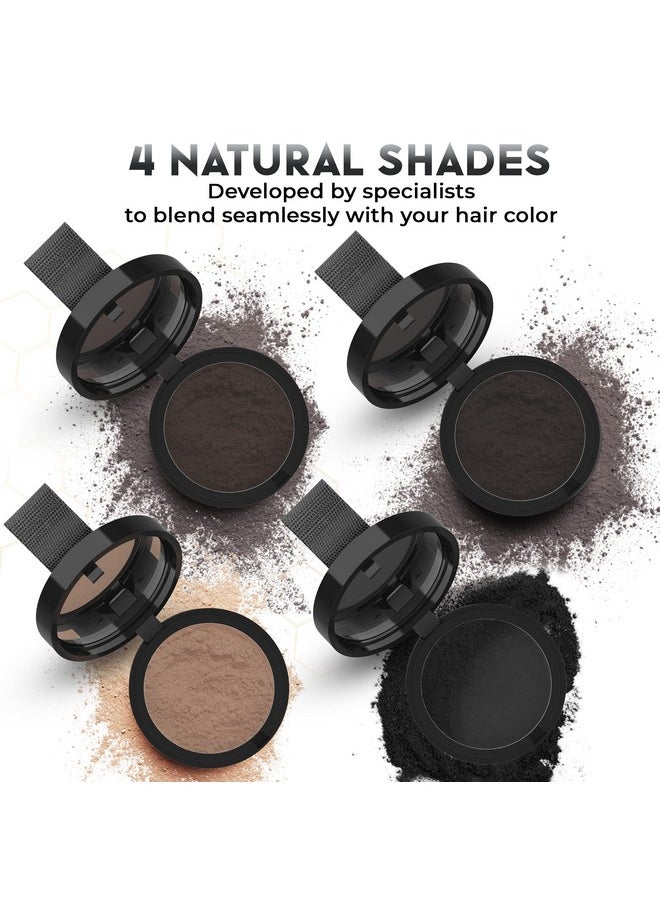 ELEVATE Hair Line Powder Instantly Conceal Hair Loss for Thinning Areas - Shadow Makeup - Root Cover Touch Up with Puff Touch - Instant Gray Coverage for Men and Women (Medium Brown)