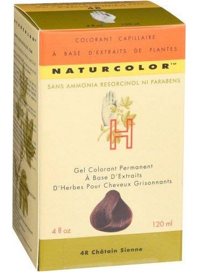 naturcolor Haircolor - Sienna Chestnut Hair Dye, 4 Fl Oz (4R)
