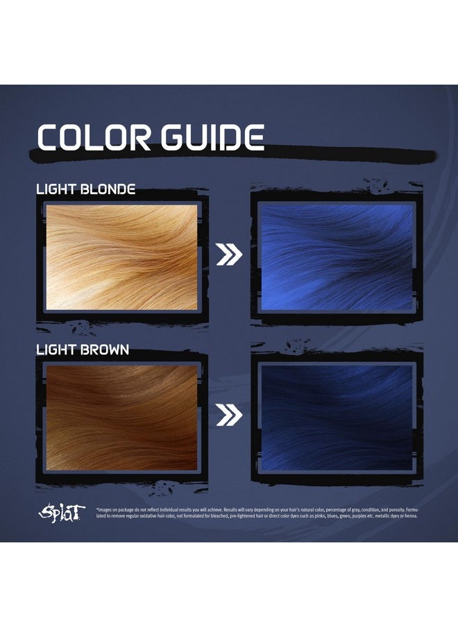 Splat Midnight Azure Semi-Permanent Blue Hair Color Kit No Bleach, Vegan, Cruelty Free