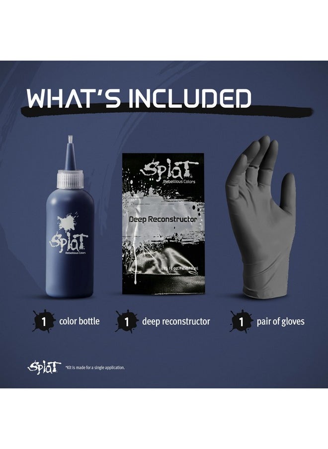 Splat Midnight Azure Semi-Permanent Blue Hair Color Kit No Bleach, Vegan, Cruelty Free