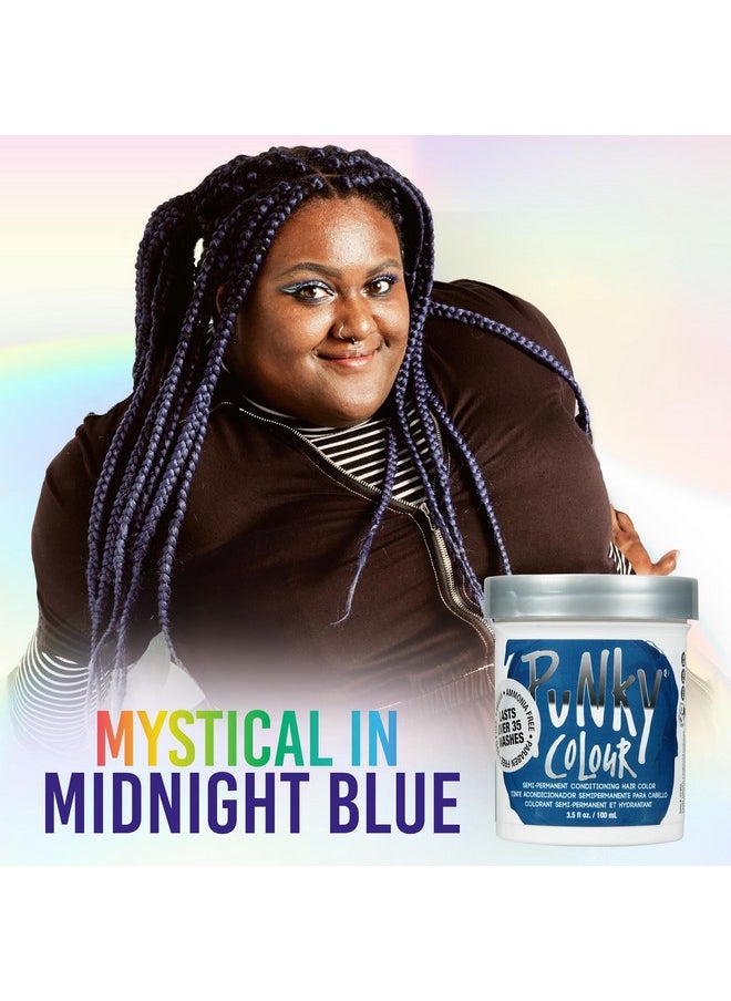 Punky Midnight Blue Semi Permanent Conditioning Hair Color, 3.5oz