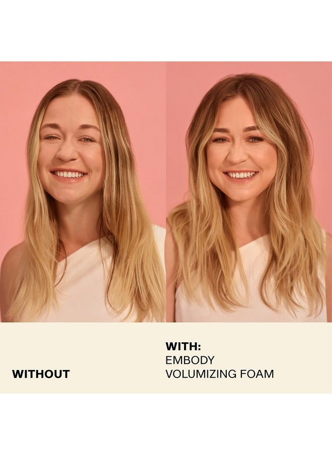 JVN Embody Volumizing Foam, Clean, Volume-Boosting Foam for All Hair Types, Color Safe, Sulfate-Free, 6.7 Fluid Ounces
