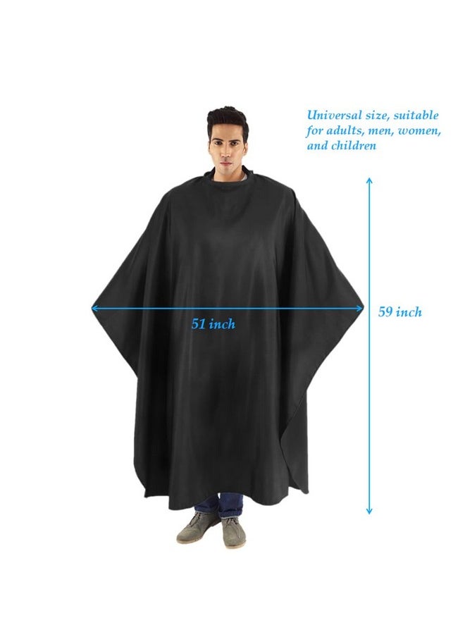 4 PACK Hair Salon Capes with Snap Closure Waterproof Hairdressing Styling Hair Cutting Coloring Nylon Cape for Barber Hairdressers
