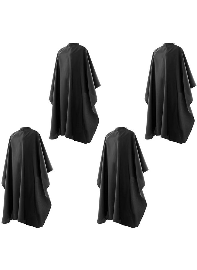 4 PACK Hair Salon Capes with Snap Closure Waterproof Hairdressing Styling Hair Cutting Coloring Nylon Cape for Barber Hairdressers