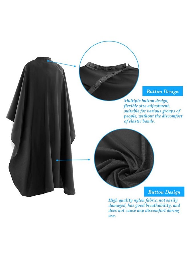 4 PACK Hair Salon Capes with Snap Closure Waterproof Hairdressing Styling Hair Cutting Coloring Nylon Cape for Barber Hairdressers