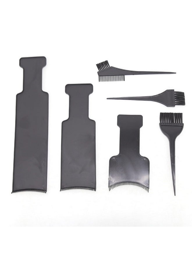 BTWTRY 6pcs Balayage Board and Brush Kit, 3pcs Balayage Highlighting Board with Teeth and 3pcs Hair Coloring Brush Flat Top Comb Board for Hair Coloring Dyeing DIY Hairdressing Tint Tool (6pcs)